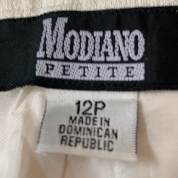 Vintage MODIANO formal pan in ivory. - Picture 9 of 10